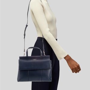 Like New Tory Burch Leather and Suede Handle Bag